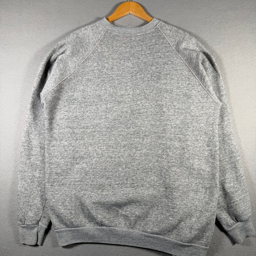 Nutmeg Mens Heather Gray Raglan Sleeve Crew Neck Sweatshirt RN 68046 XL